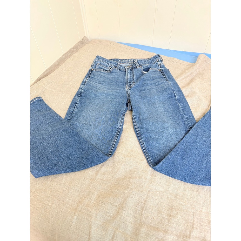 American Eagle Stretch Denim Jeans Medium Wash Size 2 Regular 26050519